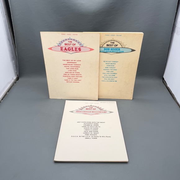 Other - Vintage Rock Sheet Music Songbook Lot Eagles Bob Seger John Cougar Mellencamp